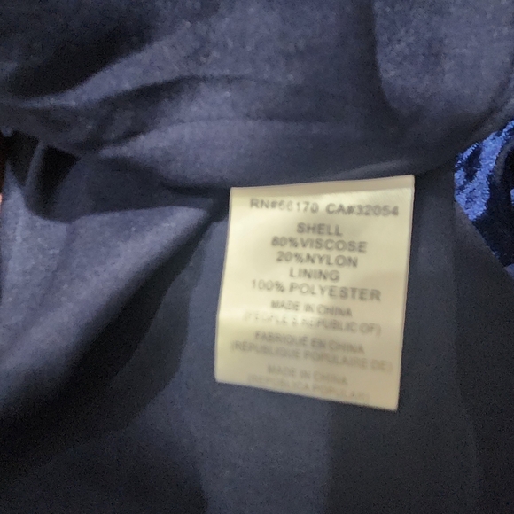 Anthropologie Daniella Navy Velvet Wrap Dress Size M - Picture 7 of 8